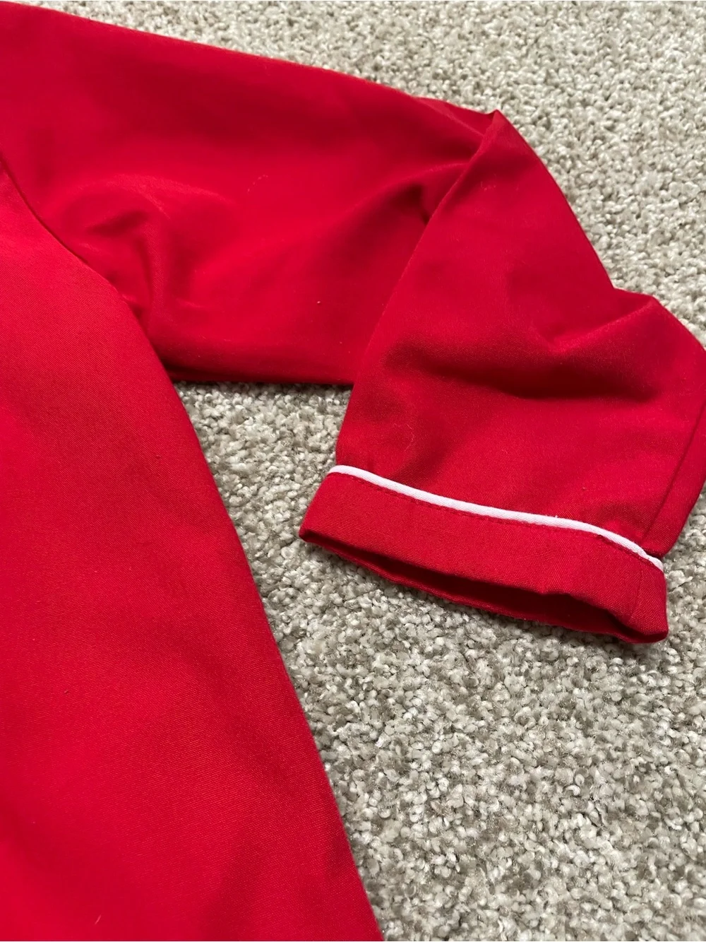 The Beaufort Bonnet Company Red Kids Pajama Set with White Trim
